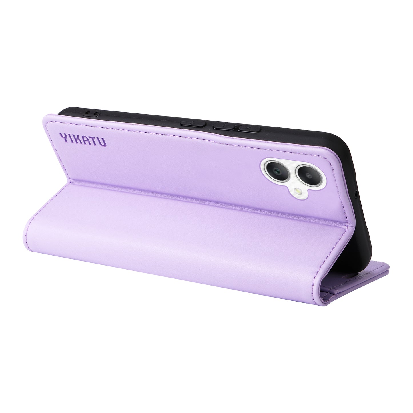 YIKATU YK-001 For Samsung Galaxy A06 Case Stand Leather Phone Cover Strong Magnetic Closure - Light Purple