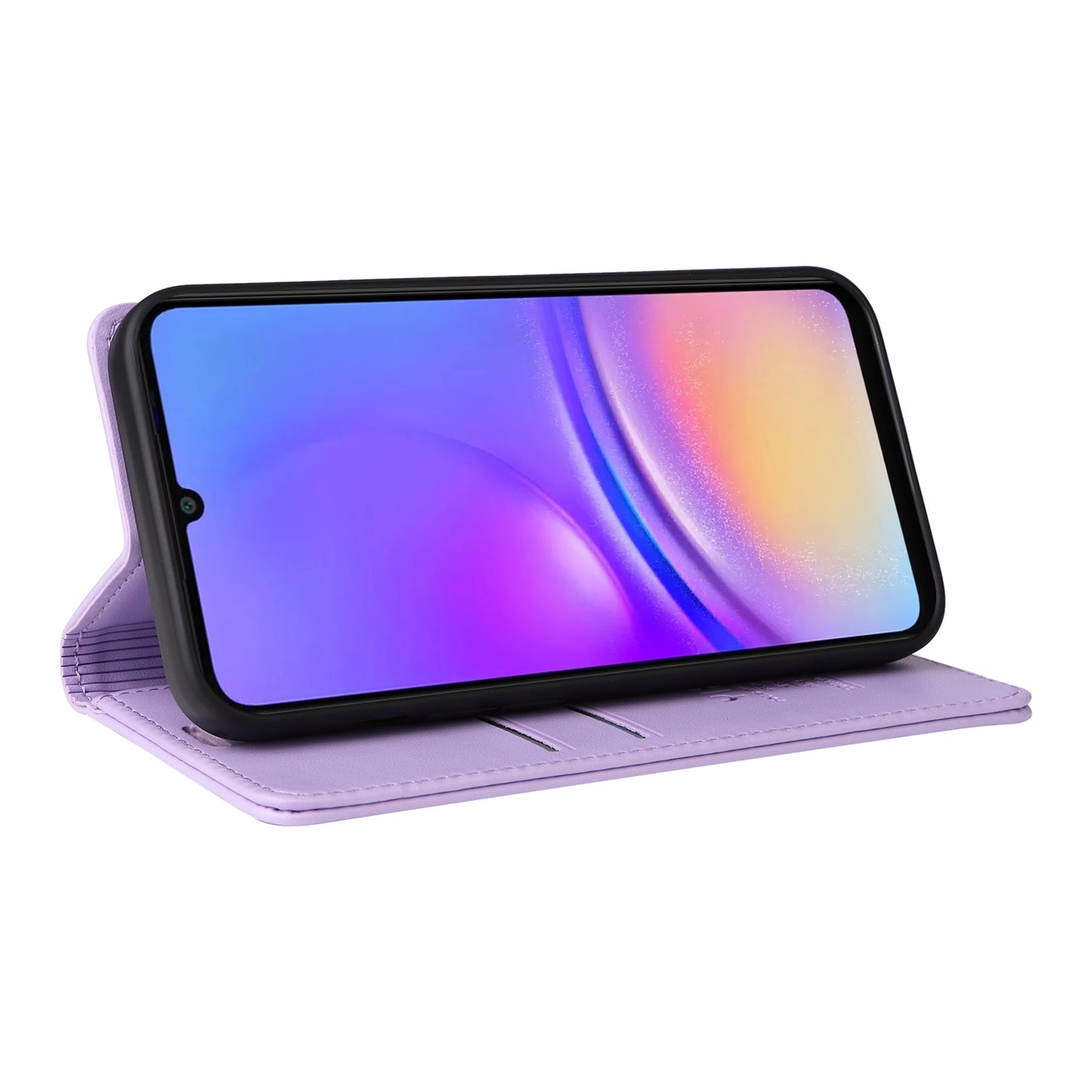 YIKATU YK-001 For Samsung Galaxy A06 Case Stand Leather Phone Cover Strong Magnetic Closure - Light Purple