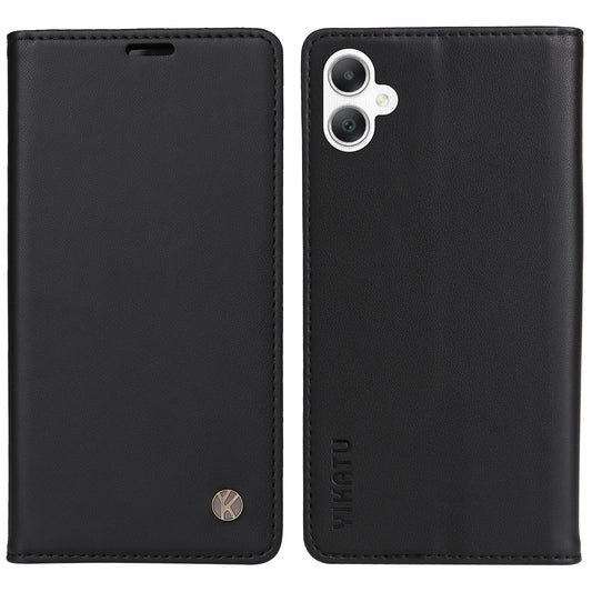 YIKATU YK-001 For Samsung Galaxy A06 Case Stand Leather Phone Cover Strong Magnetic Closure - Black