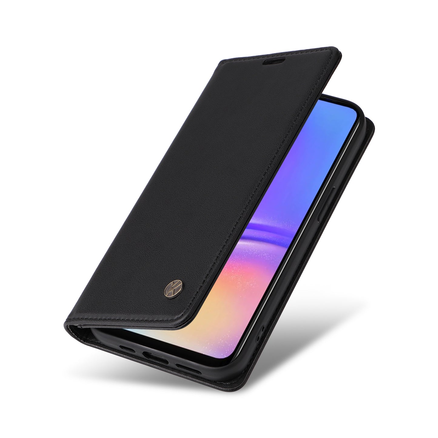 YIKATU YK-001 For Samsung Galaxy A06 Case Stand Leather Phone Cover Strong Magnetic Closure - Black