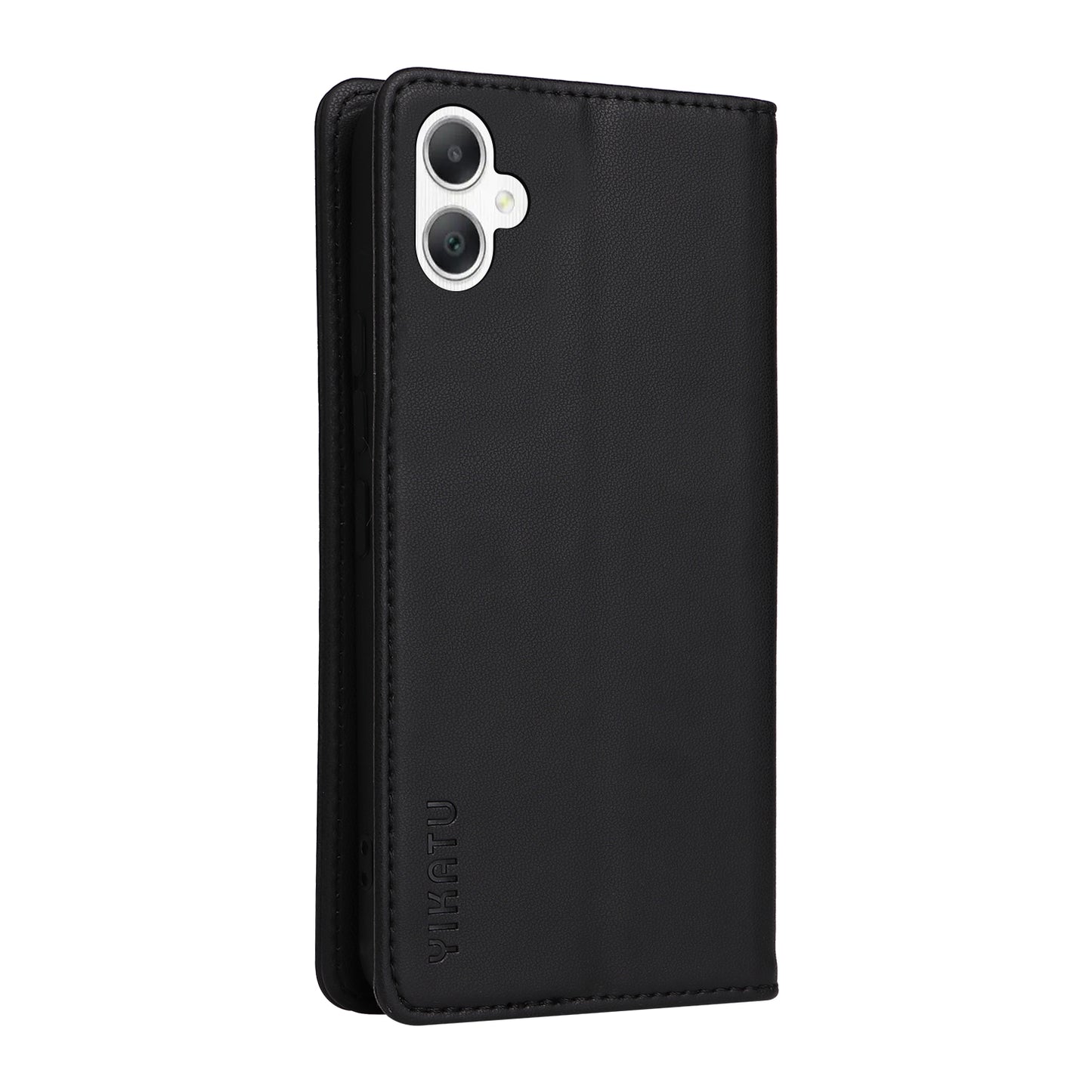 YIKATU YK-001 For Samsung Galaxy A06 Case Stand Leather Phone Cover Strong Magnetic Closure - Black