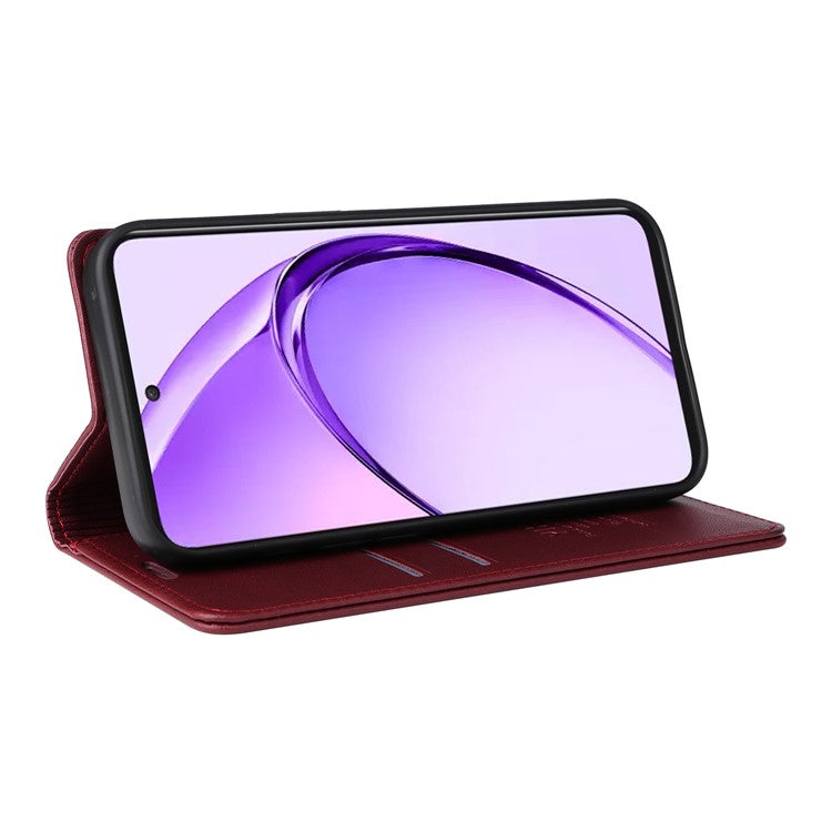 YIKATU YK-001 For Oppo A3 Pro (Global) 5G  /  A3 Pro (India) 5G Case Stand Leather Phone Cover Strong Magnetic Closure - Wine Red