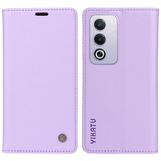 YIKATU YK-001 For Oppo A3 Pro (Global) 5G  /  A3 Pro (India) 5G Case Stand Leather Phone Cover Strong Magnetic Closure - Light Purple