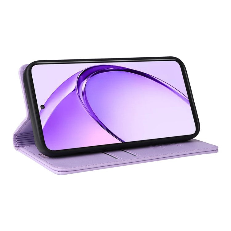 YIKATU YK-001 For Oppo A3 Pro (Global) 5G  /  A3 Pro (India) 5G Case Stand Leather Phone Cover Strong Magnetic Closure - Light Purple
