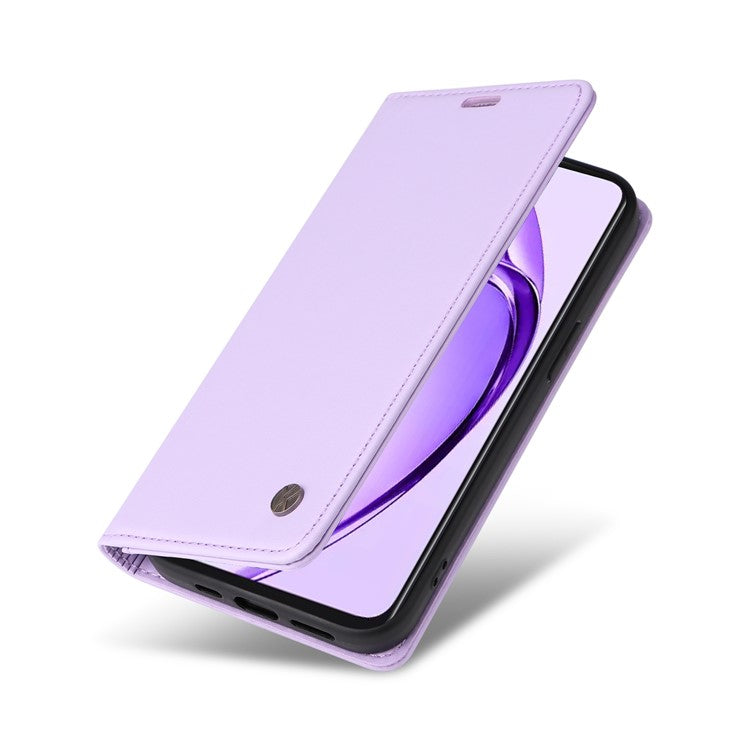 YIKATU YK-001 For Oppo A3 Pro (Global) 5G  /  A3 Pro (India) 5G Case Stand Leather Phone Cover Strong Magnetic Closure - Light Purple