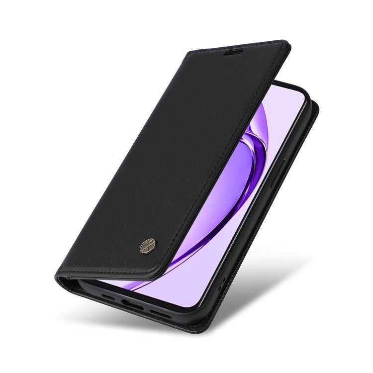 YIKATU YK-001 For Oppo A3 Pro (Global) 5G  /  A3 Pro (India) 5G Case Stand Leather Phone Cover Strong Magnetic Closure - Black