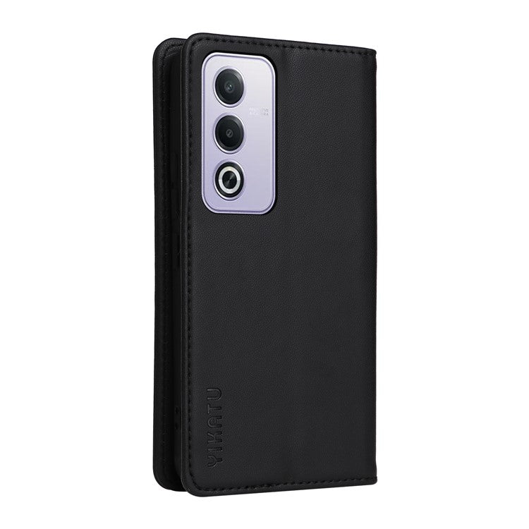 YIKATU YK-001 For Oppo A3 Pro (Global) 5G  /  A3 Pro (India) 5G Case Stand Leather Phone Cover Strong Magnetic Closure - Black