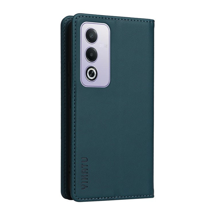 YIKATU YK-001 For Oppo A3 Pro (Global) 5G  /  A3 Pro (India) 5G Case Stand Leather Phone Cover Strong Magnetic Closure - Green