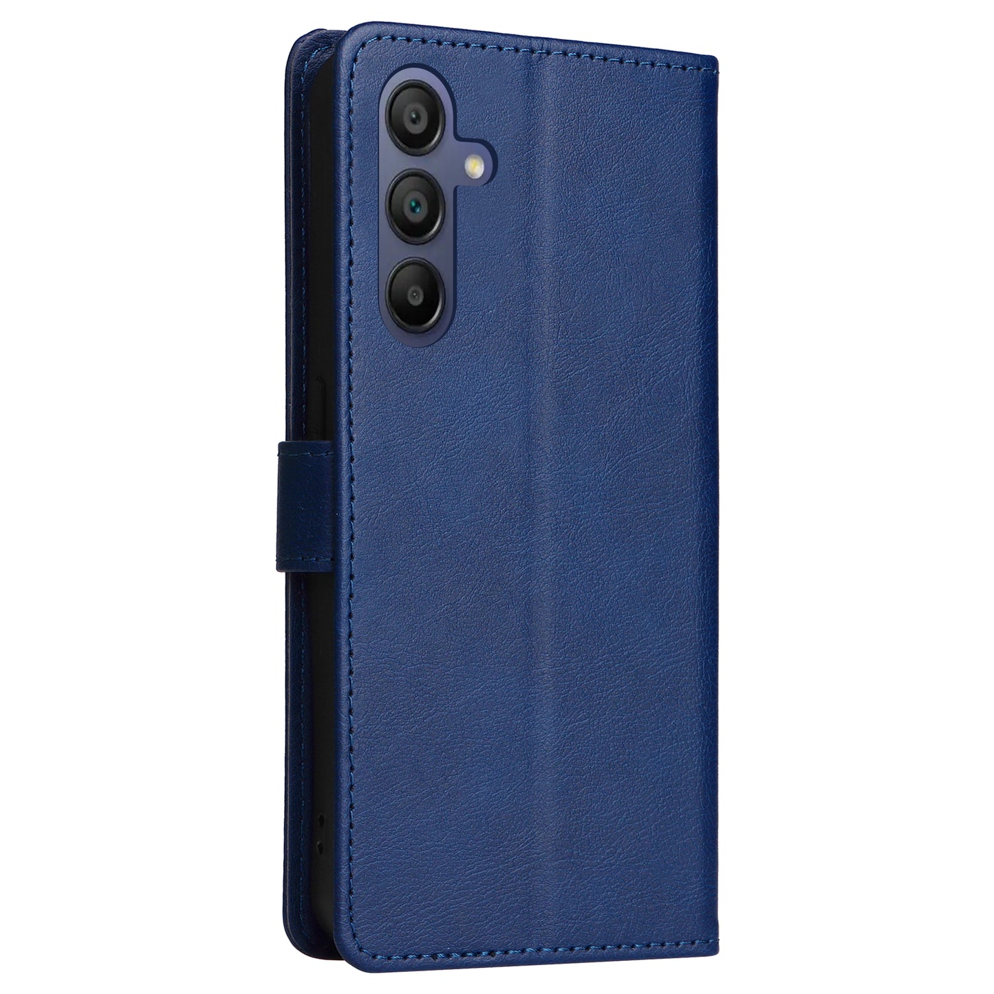 KT Leather Series-2 for Samsung Galaxy A16 5G / A16 4G Case Solid Color Leather Phone Cover Wallet Stand - Blue