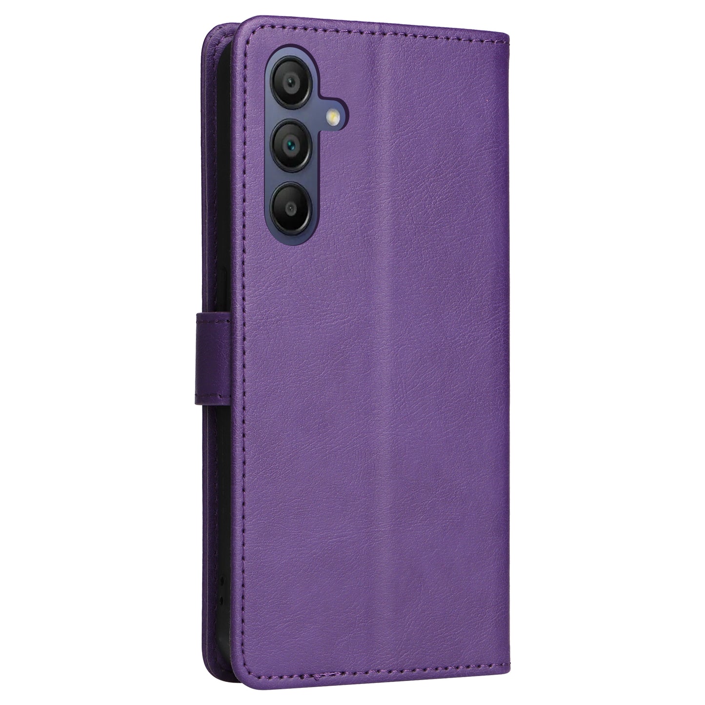 KT Leather Series-2 for Samsung Galaxy A16 5G / A16 4G Case Solid Color Leather Phone Cover Wallet Stand - Purple