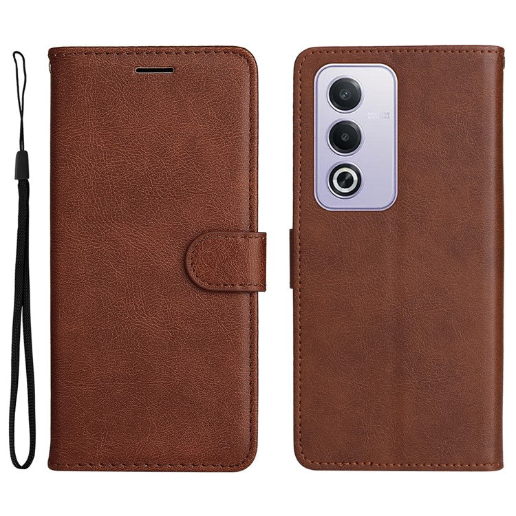 KT Leather Series-2 for Oppo A3 Pro (Global) 5G  /  A3 Pro (India) 5G Case Solid Color Leather Phone Cover Wallet Stand - Brown