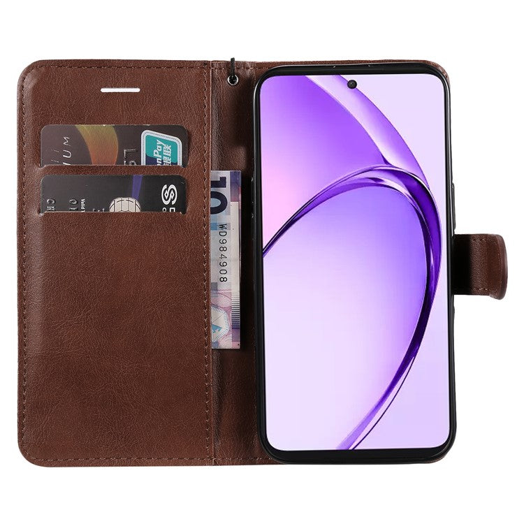 KT Leather Series-2 for Oppo A3 Pro (Global) 5G  /  A3 Pro (India) 5G Case Solid Color Leather Phone Cover Wallet Stand - Brown