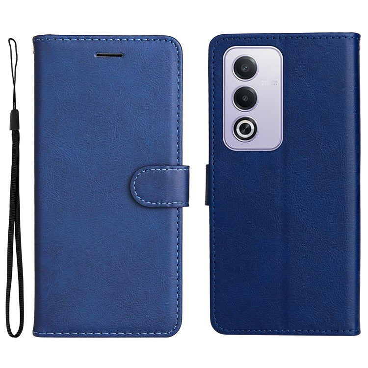 KT Leather Series-2 for Oppo A3 Pro (Global) 5G  /  A3 Pro (India) 5G Case Solid Color Leather Phone Cover Wallet Stand - Blue