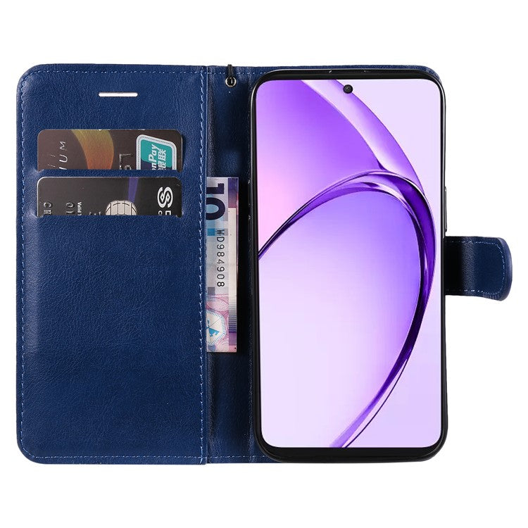 KT Leather Series-2 for Oppo A3 Pro (Global) 5G  /  A3 Pro (India) 5G Case Solid Color Leather Phone Cover Wallet Stand - Blue