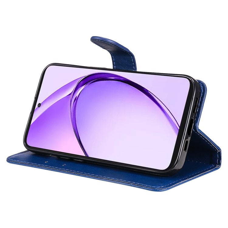KT Leather Series-2 for Oppo A3 Pro (Global) 5G  /  A3 Pro (India) 5G Case Solid Color Leather Phone Cover Wallet Stand - Blue