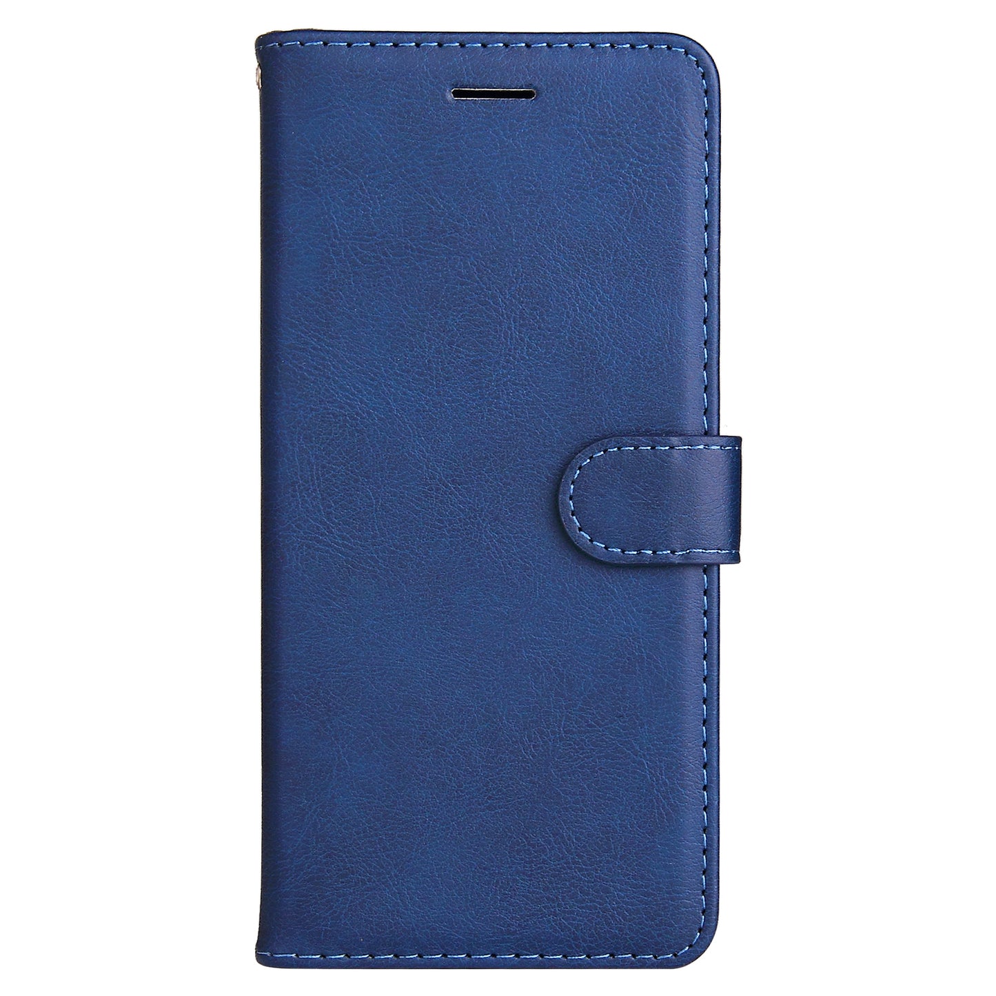 KT Leather Series-2 for Samsung Galaxy A06 Case Solid Color Leather Phone Cover Wallet Stand - Blue