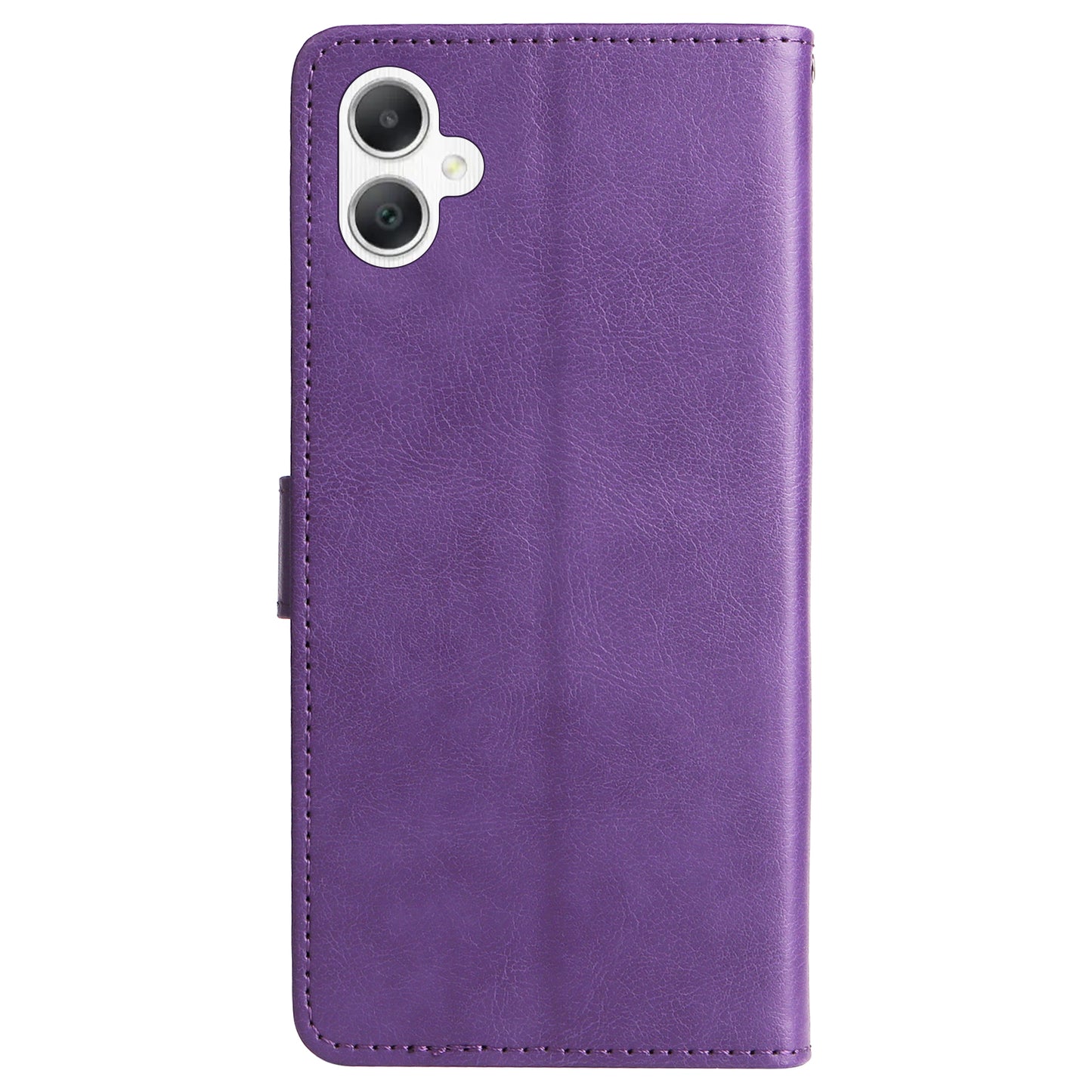 KT Leather Series-2 for Samsung Galaxy A06 Case Solid Color Leather Phone Cover Wallet Stand - Purple