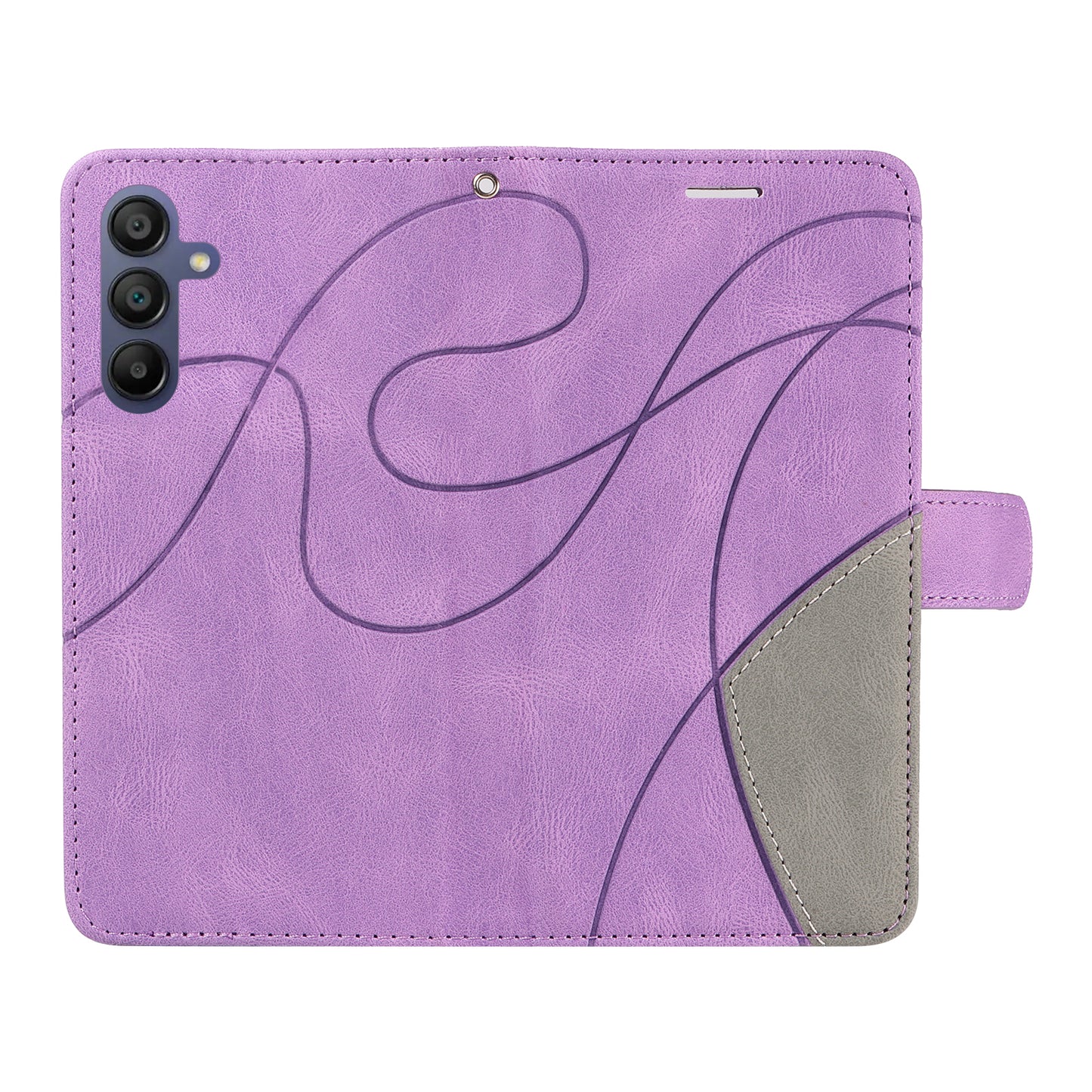 KT Leather Series-1 For Samsung Galaxy A16 5G / A16 4G Leather Case Color Splicing Phone Cover Wallet Stand - Purple