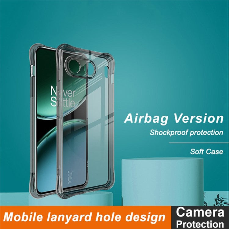 IMAK For OnePlus Nord 4 TPU Case Airbag Corners Protective Phone Cover - Transparent Black