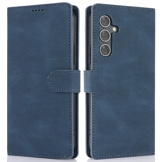 For Samsung Galaxy A16 5G / A16 4G Case PU Leather Phone Cover with Wallet Stand View - Blue
