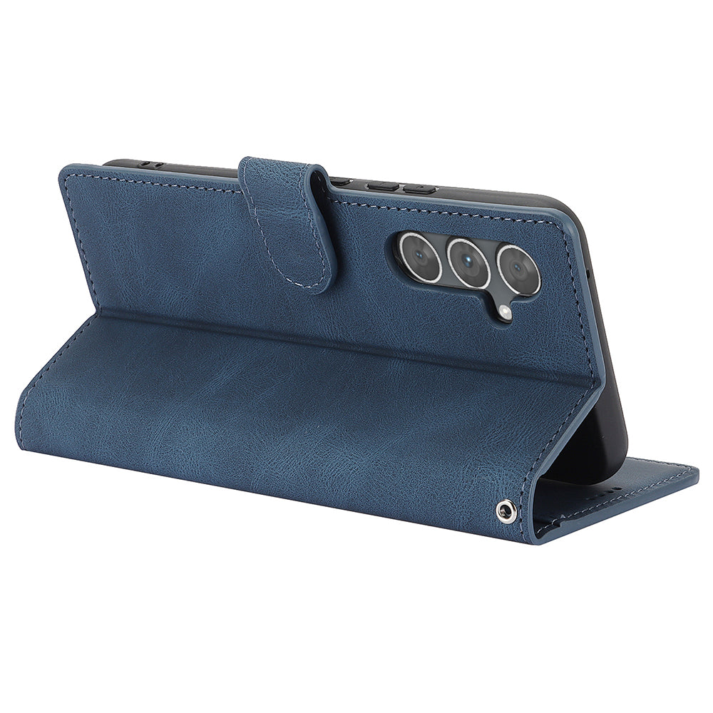 For Samsung Galaxy A16 5G / A16 4G Case PU Leather Phone Cover with Wallet Stand View - Blue