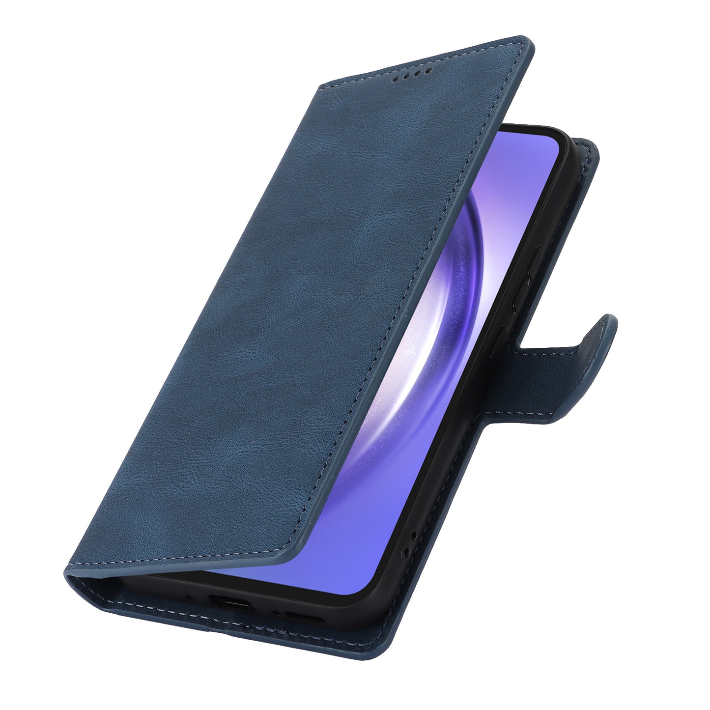 For Samsung Galaxy A16 5G / A16 4G Case PU Leather Phone Cover with Wallet Stand View - Blue