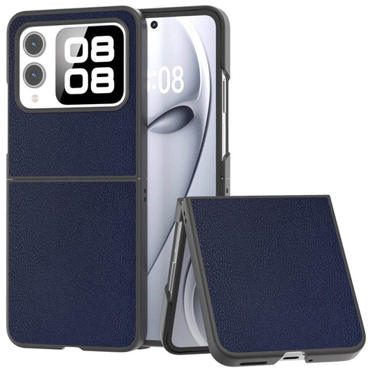 For Huawei nova Flip 5G Case Anti-Scratch PU Leather Coated PC Phone Cover - Blue