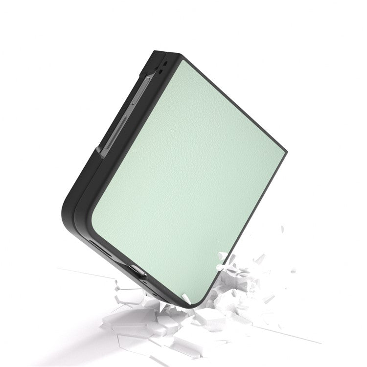 For Huawei nova Flip 5G Case Anti-Scratch PU Leather Coated PC Phone Cover - Light Green