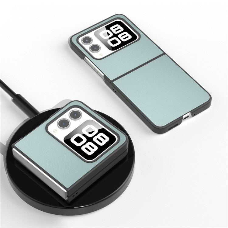 For Huawei nova Flip 5G Case Anti-Scratch PU Leather Coated PC Phone Cover - Baby Blue