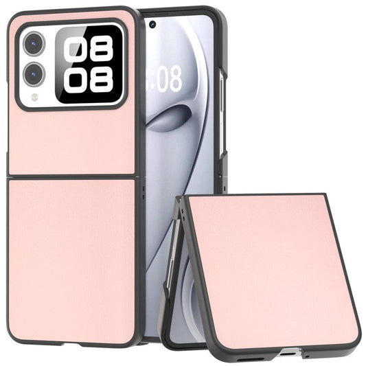 For Huawei nova Flip 5G Case Anti-Scratch PU Leather Coated PC Phone Cover - Light Pink