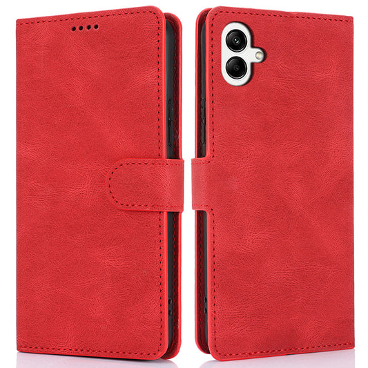 For Samsung Galaxy A06 Case PU Leather Phone Cover with Wallet Stand View - Red