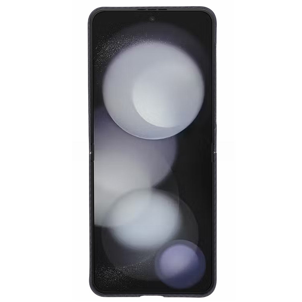 For Samsung Galaxy Z Flip7 FE 5G / Z Flip6 5G Case 600D Fine Texture Aramid Fiber Phone Cover - Black