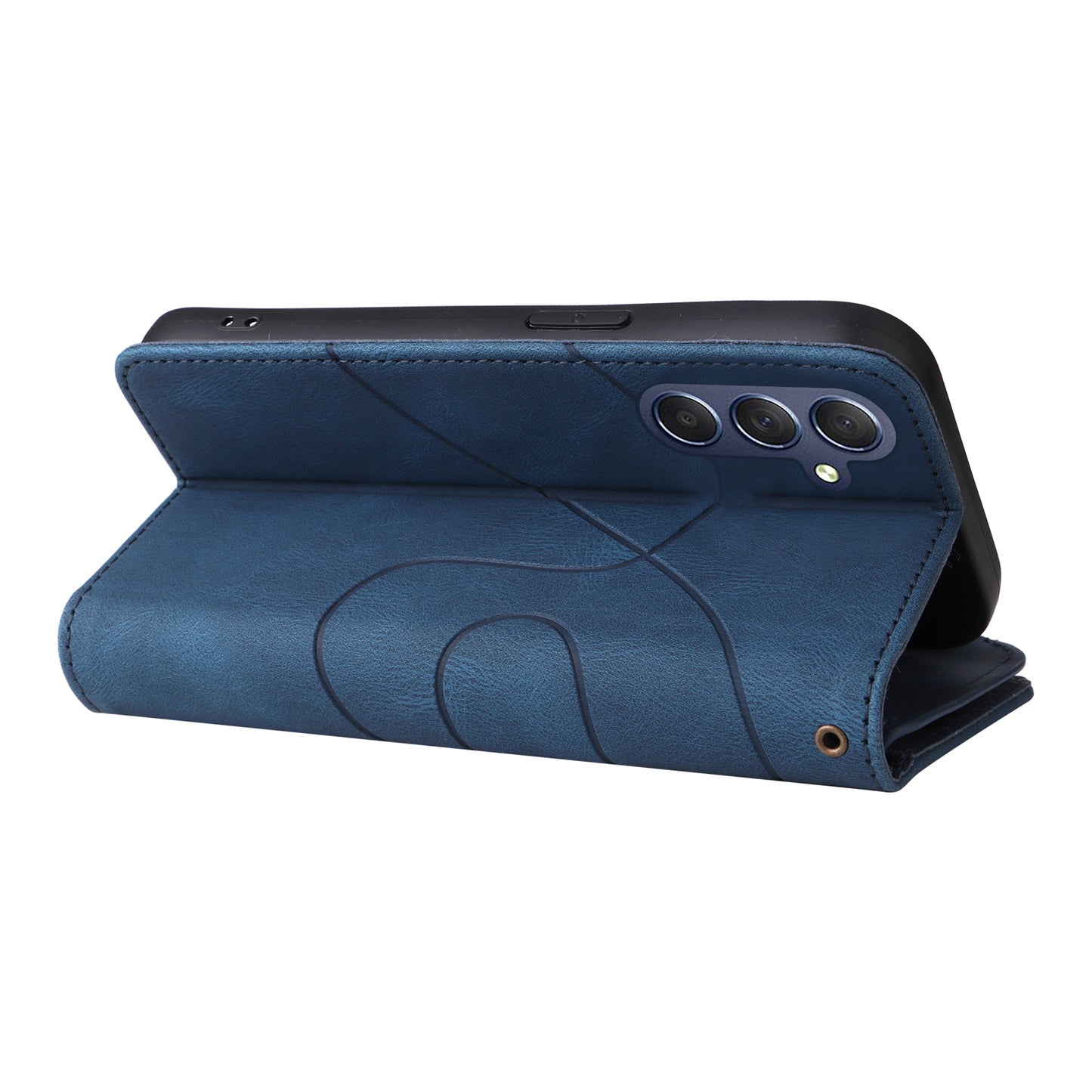 KT Multi-Function Series-5 For Samsung Galaxy A16 5G / A16 4G Case Zipper Wallet Leather Phone Cover Stand - Blue