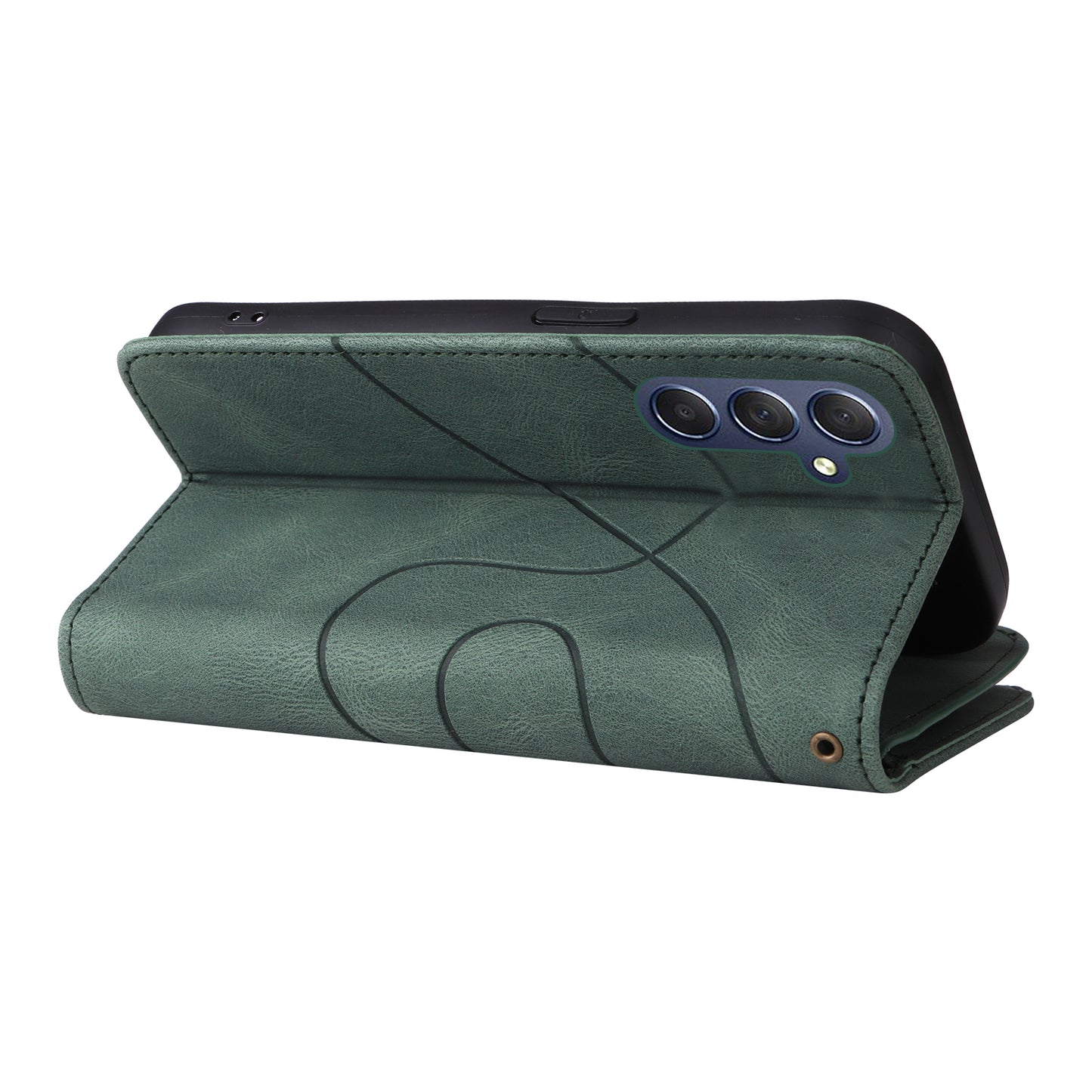 KT Multi-Function Series-5 For Samsung Galaxy A16 5G / A16 4G Case Zipper Wallet Leather Phone Cover Stand - Green