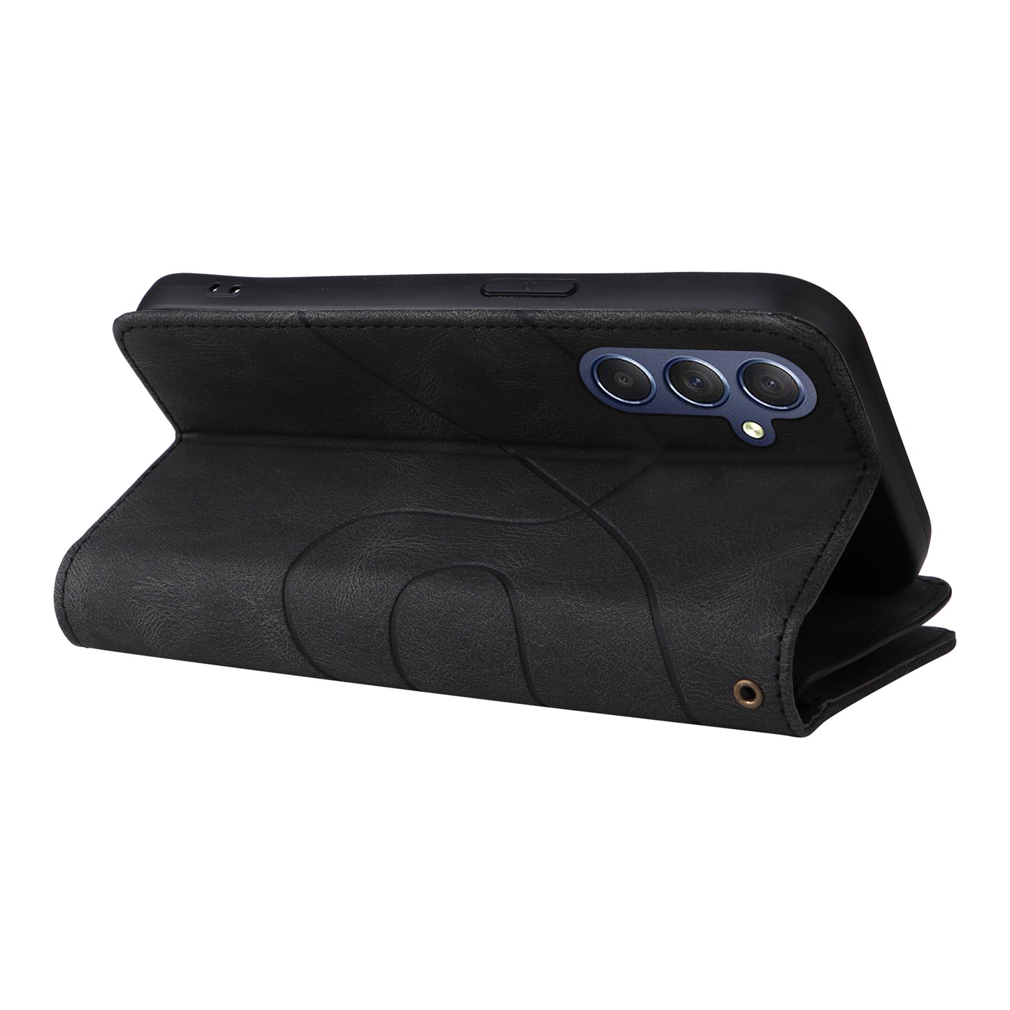 KT Multi-Function Series-5 For Samsung Galaxy A16 5G / A16 4G Case Zipper Wallet Leather Phone Cover Stand - Black