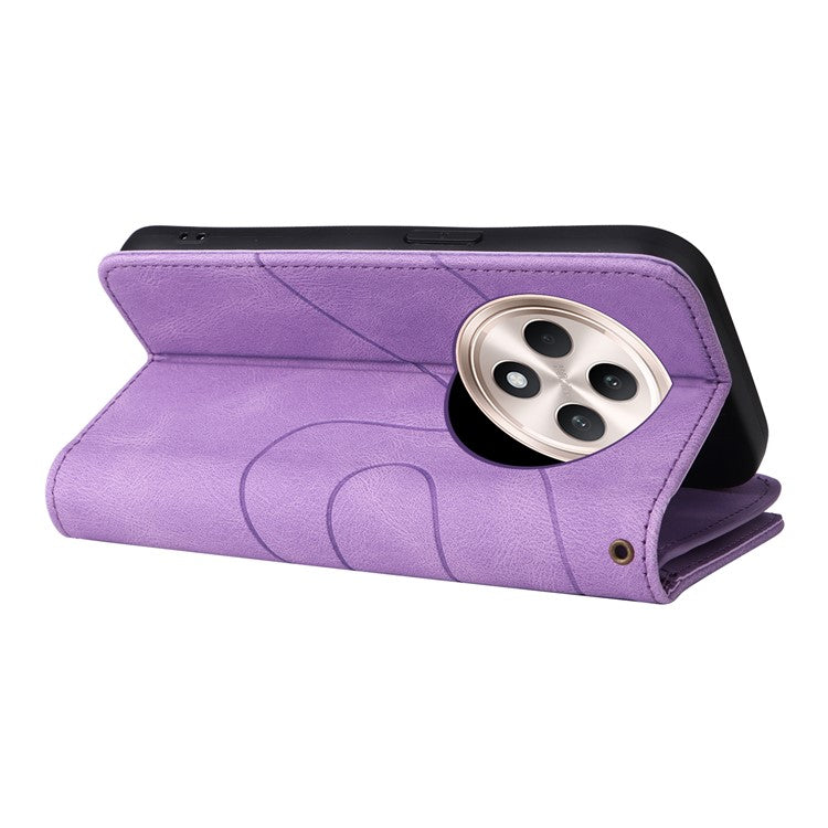 KT Multi-Function Series-5 For Oppo Reno12 F 5G Case Zipper Wallet Leather Phone Cover Stand - Purple