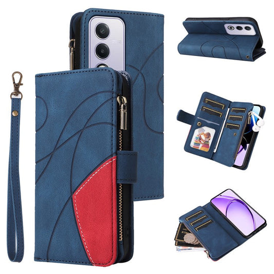 KT Multi-Function Series-5 For Oppo A3 Pro (Global) 5G  /  A3 Pro (India) 5G Case Zipper Wallet Leather Phone Cover Stand - Blue