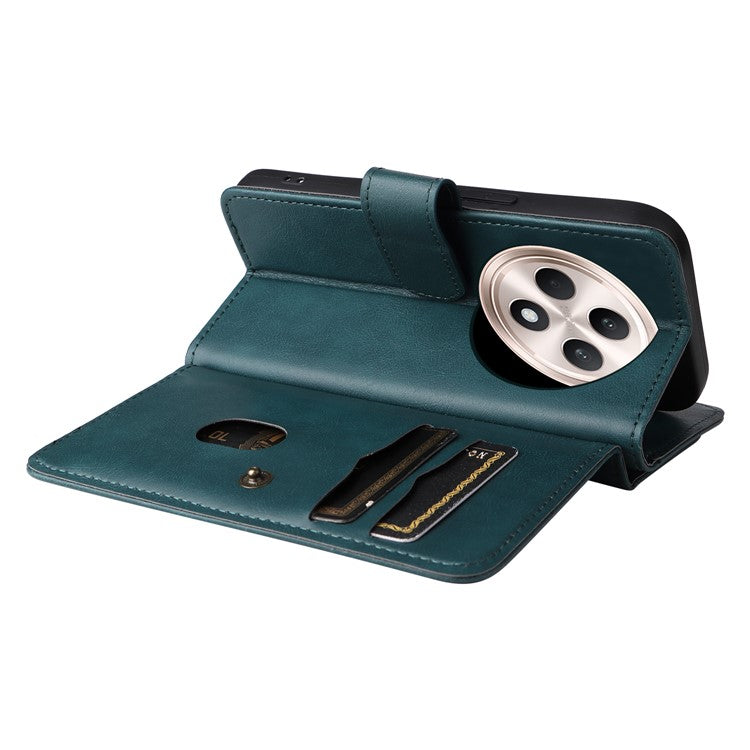 KT Multi-Functional Series-1 For Oppo Reno12 F 5G Case 10 Card Holder Leather Phone Cover Stand - Green