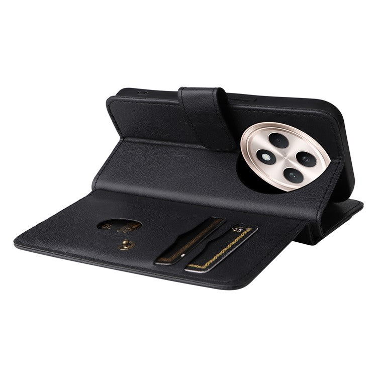 KT Multi-Functional Series-1 For Oppo Reno12 F 5G Case 10 Card Holder Leather Phone Cover Stand - Black