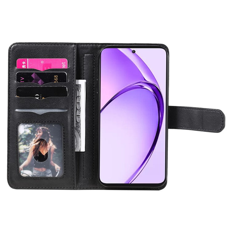 KT Multi-Functional Series-1 For Oppo A3 Pro (Global) 5G  /  A3 Pro (India) 5G Case 10 Card Holder Leather Phone Cover Stand - Black