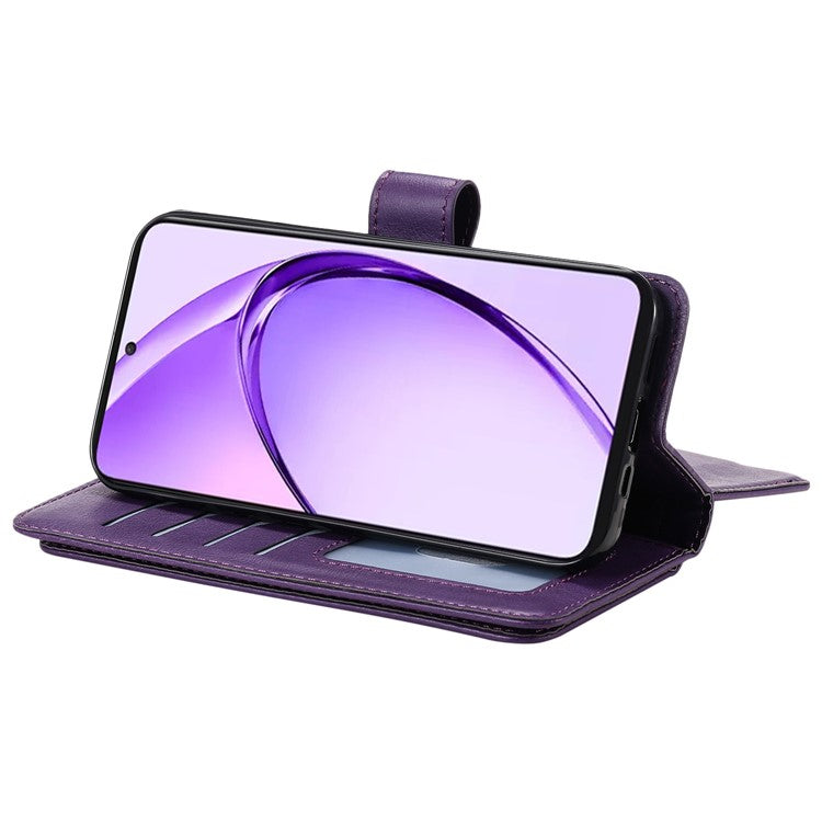KT Multi-Functional Series-1 For Oppo A3 Pro (Global) 5G  /  A3 Pro (India) 5G Case 10 Card Holder Leather Phone Cover Stand - Purple