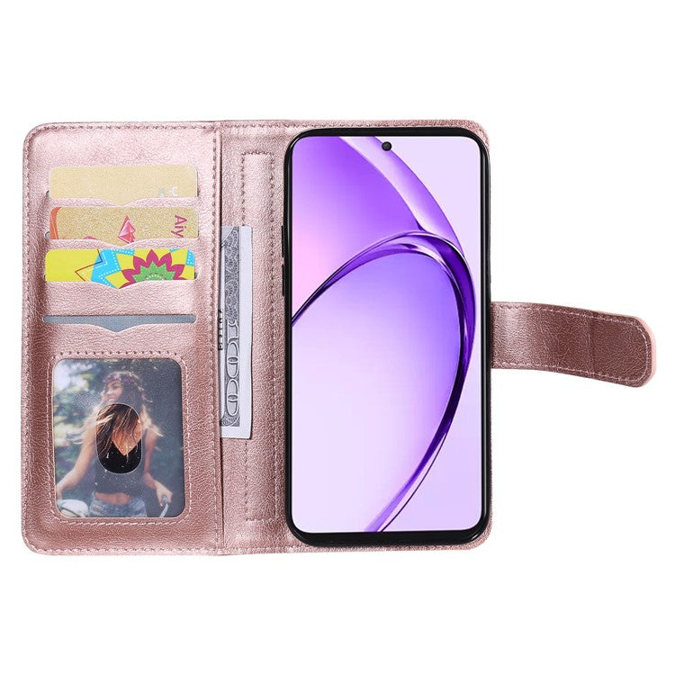 KT Multi-Functional Series-1 For Oppo A3 Pro (Global) 5G  /  A3 Pro (India) 5G Case 10 Card Holder Leather Phone Cover Stand - Rose Gold