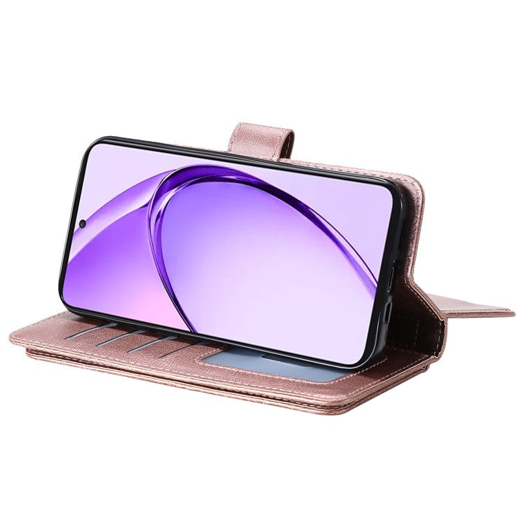 KT Multi-Functional Series-1 For Oppo A3 Pro (Global) 5G  /  A3 Pro (India) 5G Case 10 Card Holder Leather Phone Cover Stand - Rose Gold