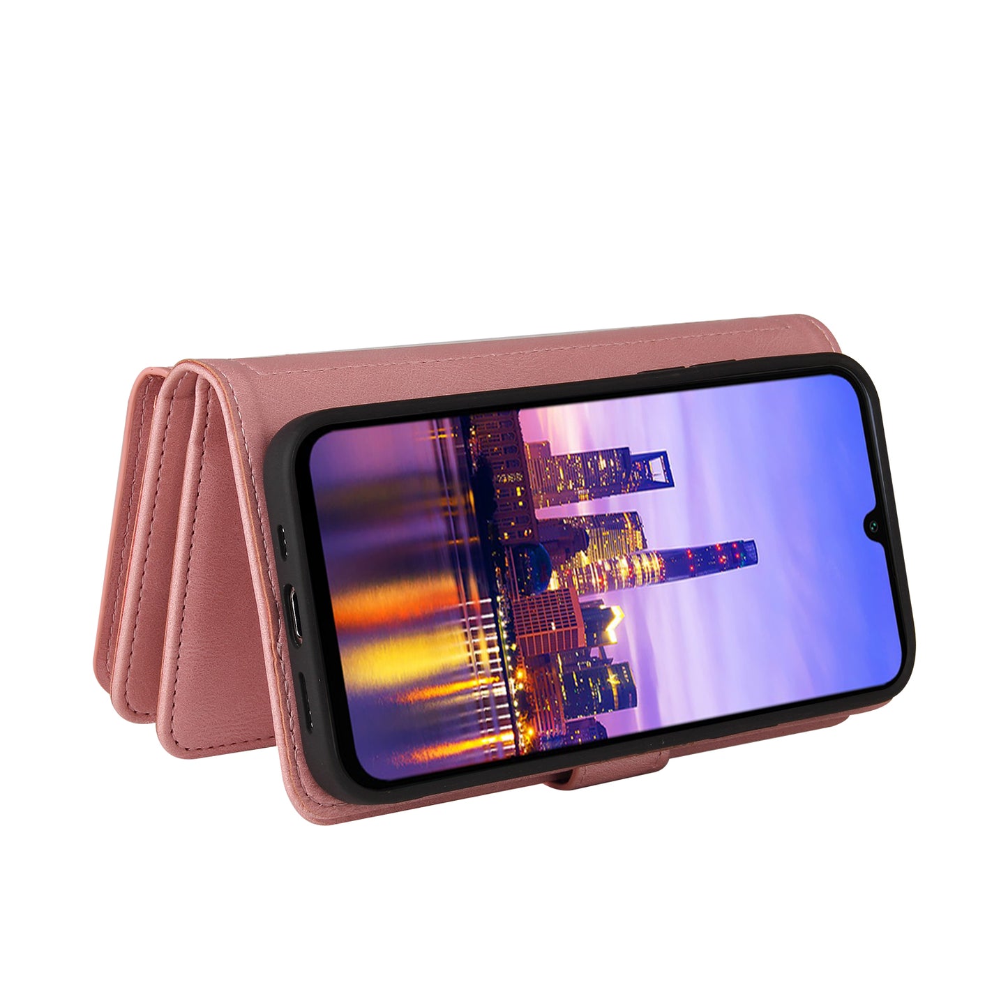 KT Multi-Functional Series-2 For Samsung Galaxy A16 5G / A16 4G Phone Case Zipper Wallet Leather Stand Cover - Pink