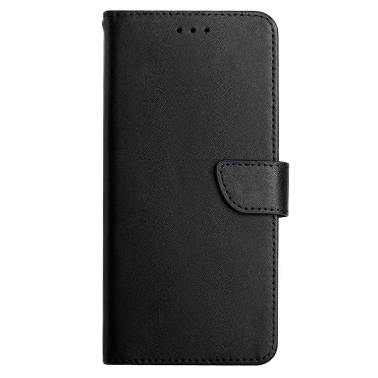 HT02 For OnePlus Nord 4 Case Genuine Cow Leather Phone Cover Nappa Texture - Black