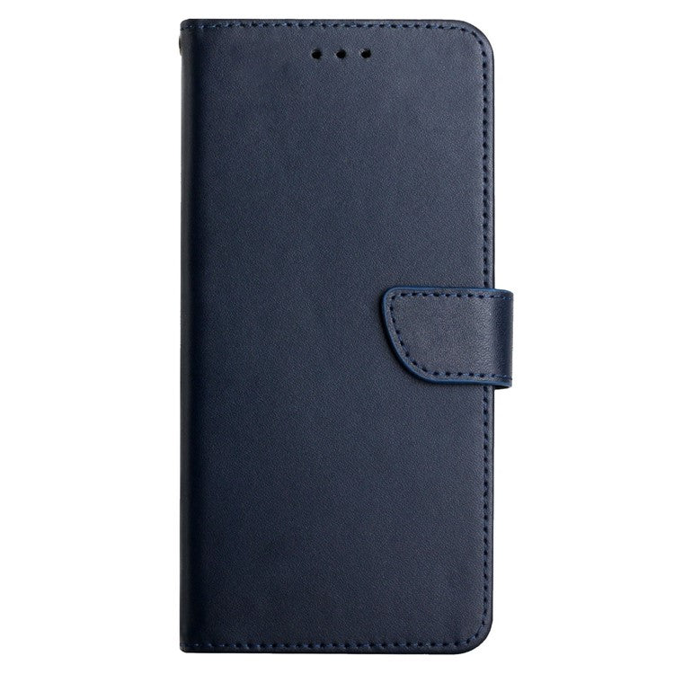 HT02 For OnePlus Nord 4 Case Genuine Cow Leather Phone Cover Nappa Texture - Blue
