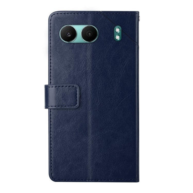 HT01 For OnePlus Nord 4 Case Y-Shaped Lines Imprint Leather Phone Cover - Blue