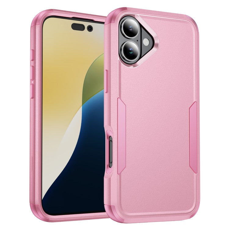 Commuter Series For iPhone 16 Plus Case 3-in-1 Shockproof TPU+PC Phone Cover - Pink