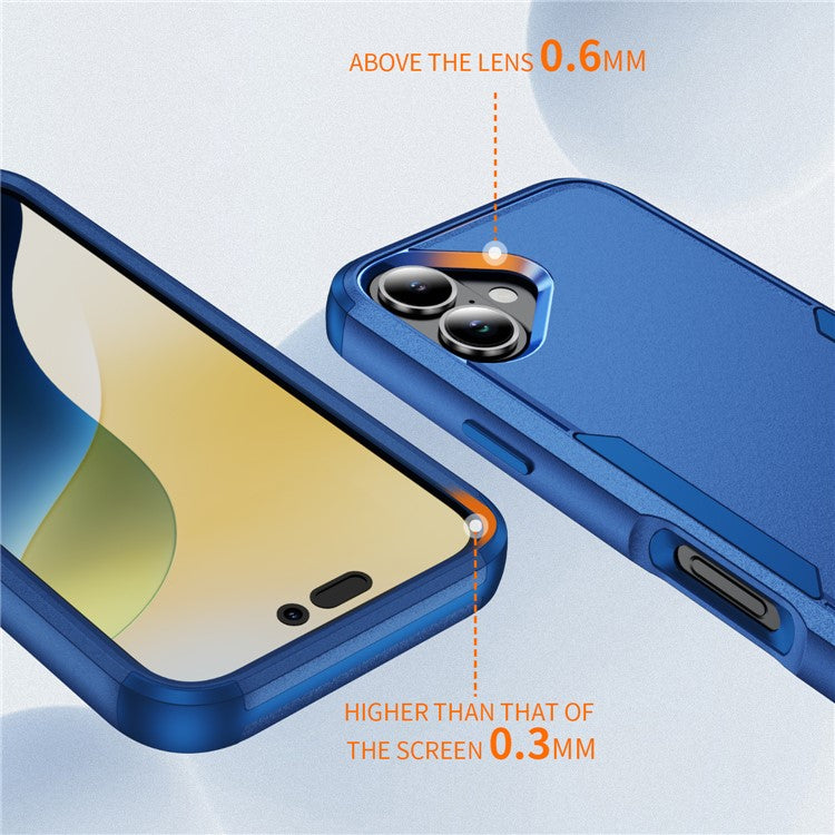 Commuter Series For iPhone 16 Case 3-in-1 Shockproof TPU+PC Phone Cover - Sapphire