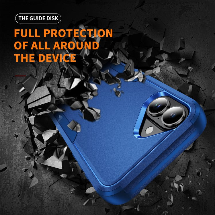 Commuter Series For iPhone 16 Case 3-in-1 Shockproof TPU+PC Phone Cover - Sapphire